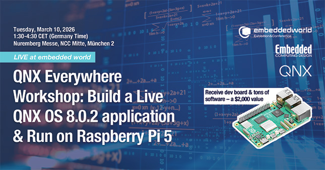 Tuesday (Day 1): QNX Everywhere Workshop: Build a Live QNX OS 8.0.2 application & Run on Raspberry Pi 5
